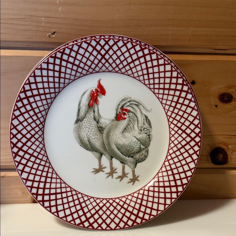 Elite Decor Rooster Plates Set of 2